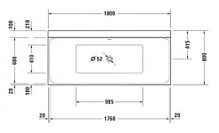 Duravit Акриловая ванна "P3 Comforts 700377000000000" 180х80 – фотография-3